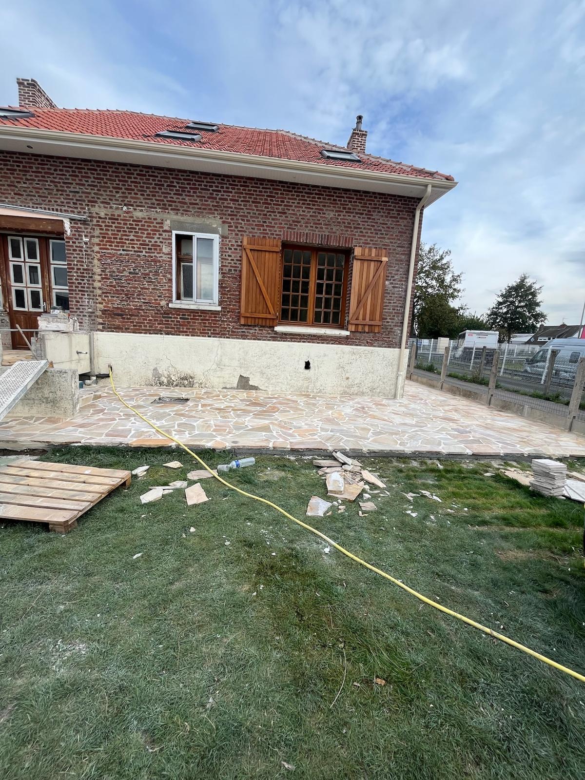 Vue large terrasse après joints